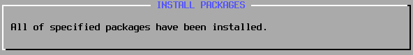 All packages have been installed